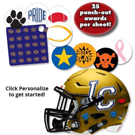 Football Award Decals, ¾” – Sportdecals