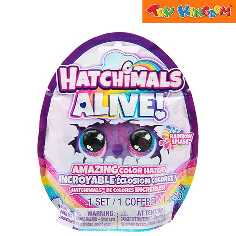 Hatchimals Alive Rainbow Splash Amazing Color Hatch Mini Figures