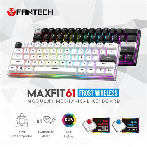 FANTECH MAXFIT61 Frost Bluetooth Wireless Mechanical Keyboard 61 Keys