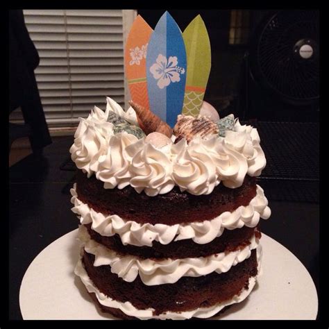 Naked Chocolate Surf Beach Cake