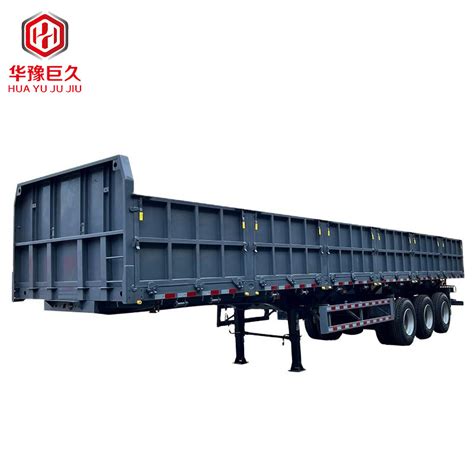 China Wholesale Tri Axle Dropside Bulk Grain Transport Semi Truck