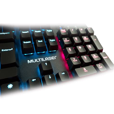 Teclado Gamer Mec Nico Multilaser Gk Led Rainbow Switch Blue