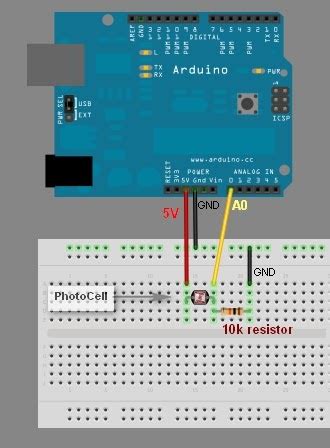 Arduino Basics: Arduino UNO: PhotoCell - sensing light