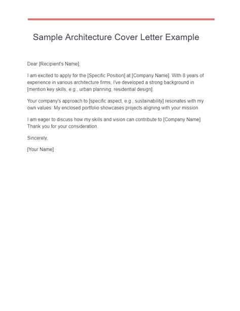 Architect Cover Letter 18 Examples How To Write Pdf Tips