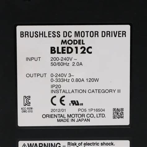 Oriental Motor Bled C Brushless Dc Motor Driver Eur Picclick De