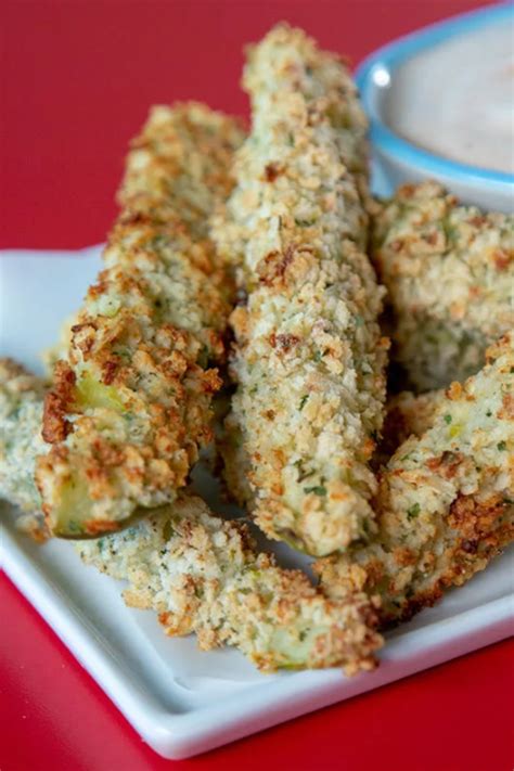 Air Fried Dill Pickle Fries With Ranch Breadcrumbs Recipe Recipe