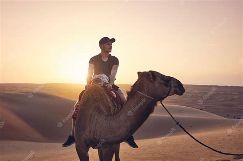 Premium Photo | Camel riding in desert