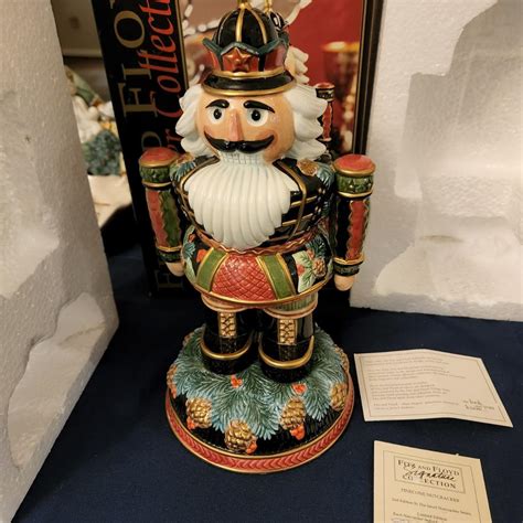 Fitz Floyd Small Nutcracker SM Pinecone 2003 1707 EstateSales Org