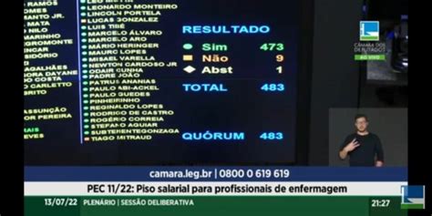 C Mara Aprova Pec Do Piso Salarial Da Enfermagem