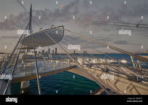 The Lusail Pedestrian Bridges Also Known As The Glass Bridge Of Lusail