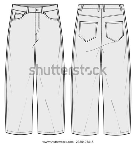 112 Baggy Jeans Mockup Men Stock Vectors And Vector Art Shutterstock