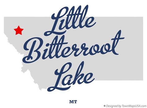 Map Of Little Bitterroot Lake Mt Montana