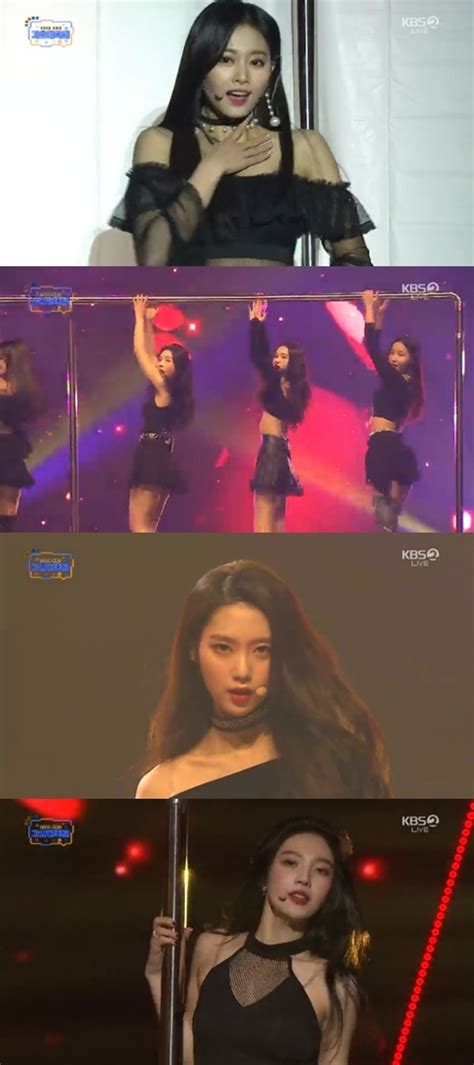 Kbs 가요대축제 조이x미주x소원x지호x쯔위x연우 허쉬 봉춤섹시 ↑