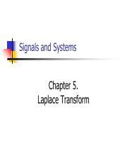 Sig Sys 2023 Ch5 Laplace Transform Pdf Signals And Systems Chapter 5