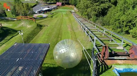 Zorbing Rolling Down A Hill In An Inflatable Ball The Kid Should See