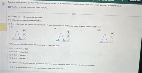 Solved To Test H Versus H