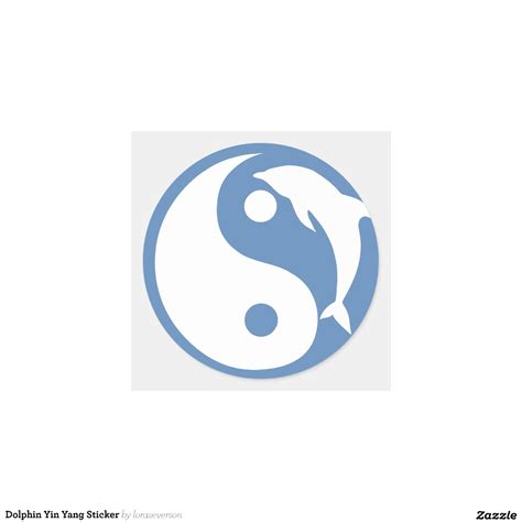 Dolphin Yin Yang Sticker Zazzle