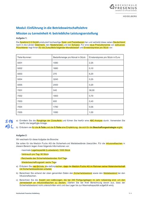 Mission 4 Betriebswirtschaft Modul Einführung in