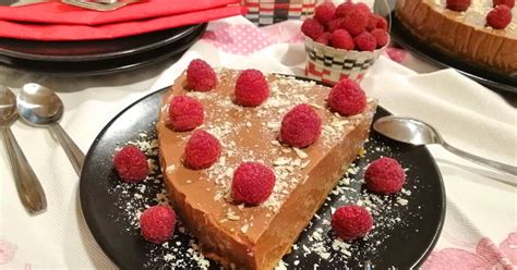 Tarta de cuajada y chocolate con frambuesas Cocina y recetas fáciles