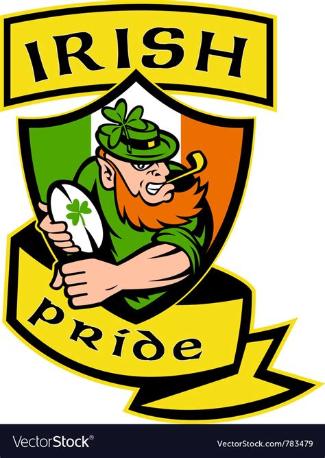 Irish rugby shield Royalty Free Vector Image - VectorStock