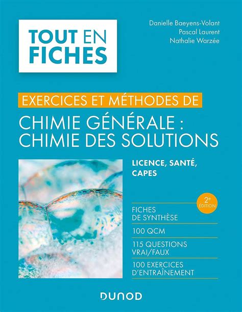 Amazon Fr Exercices Et M Thodes De Chimie G N Rale Chimie Des