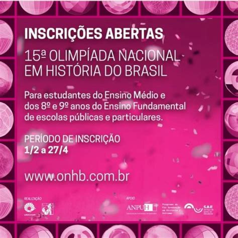 Abertas As Incrições Para A 15ª Edição Da Olimpíada Nacional Em