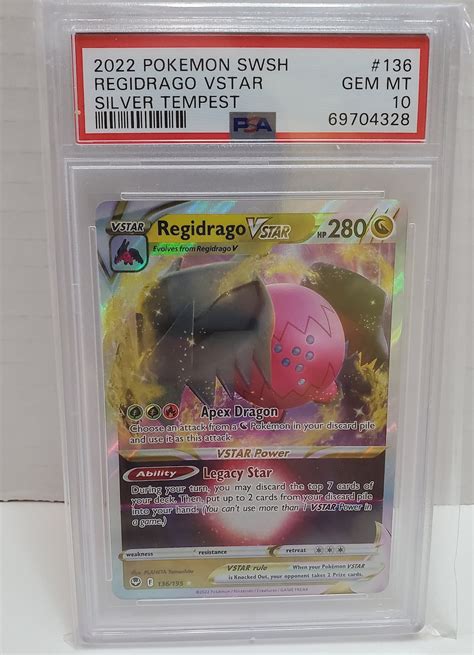 2022 Pokemon Silver Tempest Regidrago VSTAR Ultra Rare Holo 136 PSA 10