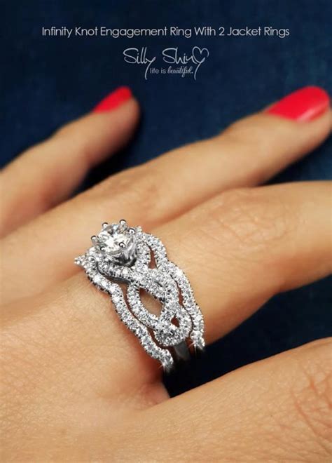 Infinity Engagement Rings Infinity Knot Engagement Ring With 2