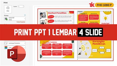 Cara Print Ppt 1 Lembar 4 Slide Youtube