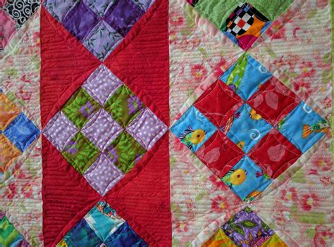 Fret Not Yourself Strippy Nine Patch Quilt Finished