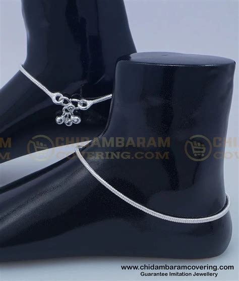 buy simple payal design fancy anklet designs  silver