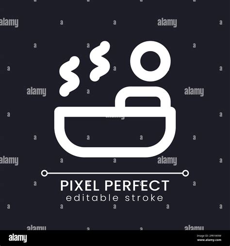 Spa Pixel Perfect White Linear Ui Icon For Dark Theme Stock Vector