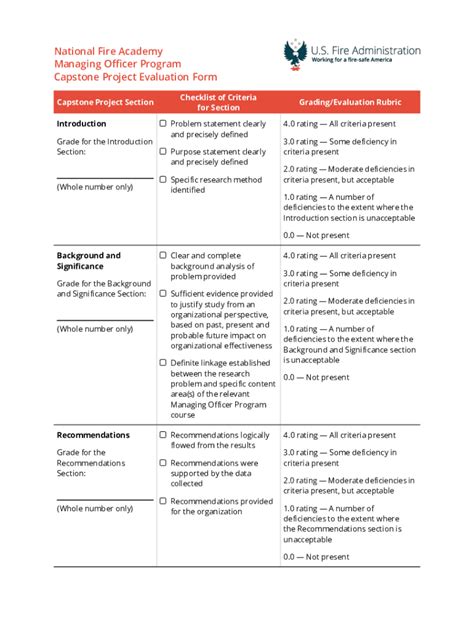 Fillable Online Nfa Managing Officer Program Capstone Project