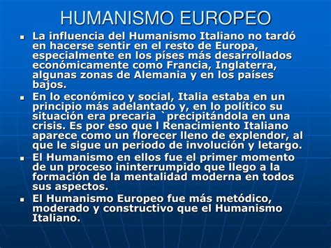 PPT EL HUMANISMO LA ESCUELA HUMANISTA EL RENACIMIENTO EN LOS SIGLOS