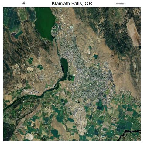 Aerial Photography Map of Klamath Falls, OR Oregon