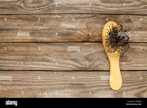 Fallen Hair On Comb On Table Top View Stock Photo Alamy