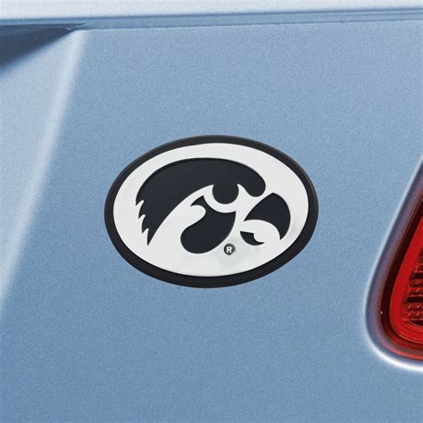 Iowa Hawkeyes Chrome Metal Car Emblem Sports Unlimited