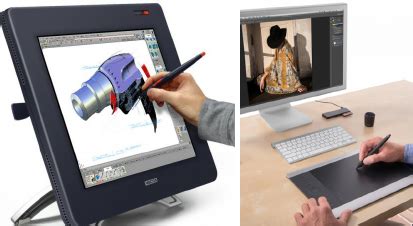 Interactive pen display (direct interaction) vs. Graphics tablet ...