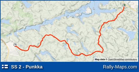 Mapa Harmonogram Profil Elewacji OS 2 Punkka Mikkeli Ralli 2023