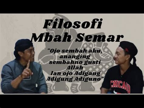 Sinau Urip Filosofi Mbah Semar Youtube