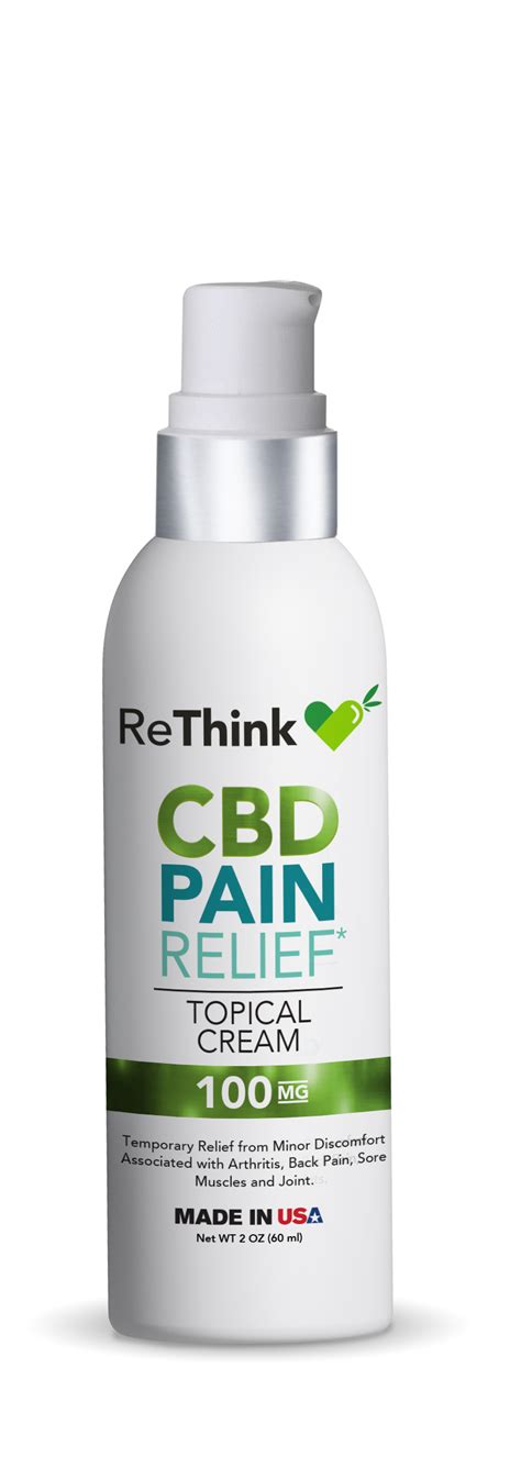 Rethink Cbd Pain Relief Cream Roll On 100 Mg