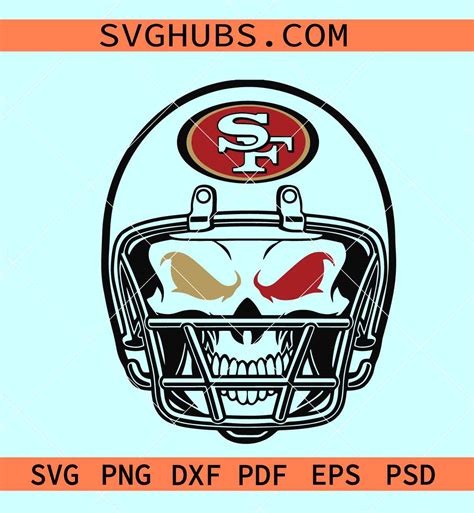 San Francisco 49ers skull helmet SVG