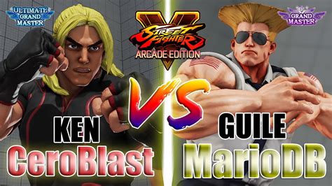 Sfv Ae Ceroblast Ken Vs Mariodb Guile S Youtube