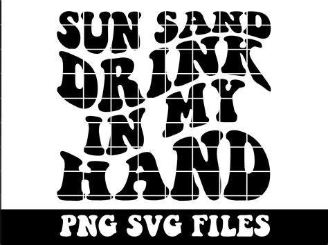 Sun Sand Drink In My Hand Png Svg Sublimation Design Ring On Etsy