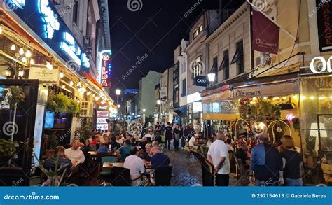 Street Scene In The Historical Old Town In Bucharest Editorial Stock