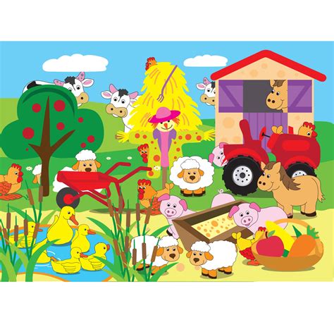 RGS Wooden Puzzle - Count Farm Animals (18 Pieces) - Curious Kids