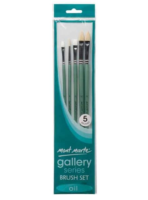 Shop Gallery Oil Paint Brush Set - 5 pieces Australia - Art Supplies Articci