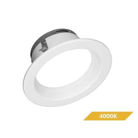 Nicor Dlr4 Series 4 In White 4000k Integrated Led Recessed Retrofit