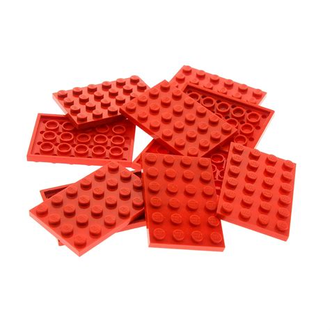 4 X Lego System Bau Platte 4x6 Reddish Rot Braun 4x6 Set 9494 41068 41055 10217 Toys And Hobbies