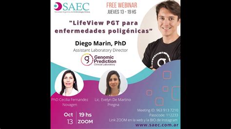 Webinar SAEC LifeView PGT para enfermedades poligénicas PGT P YouTube